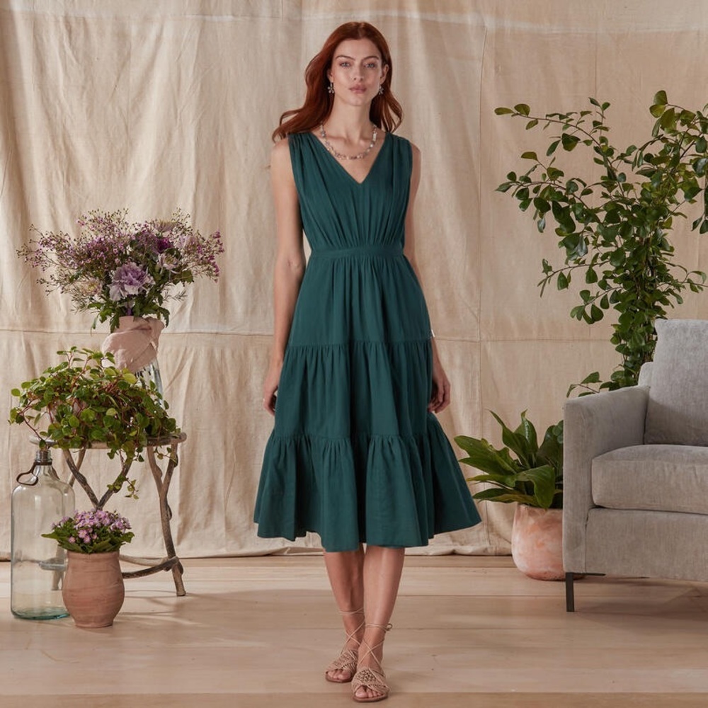 Jade green beautiful dress